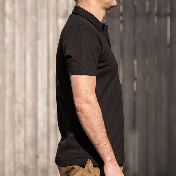 Sunspel Riviera Polo Shirt - Black