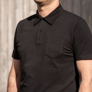 Sunspel Riviera Polo Shirt - Black