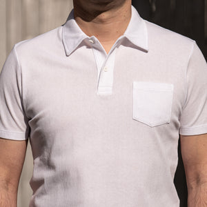 Sunspel Riviera Polo Shirt - White