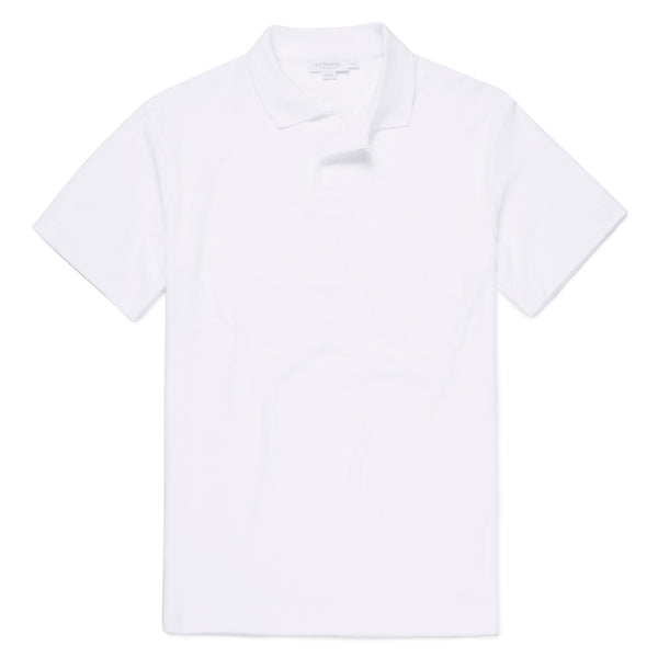 Sunspel Terry Towelling Polo Shirt - White