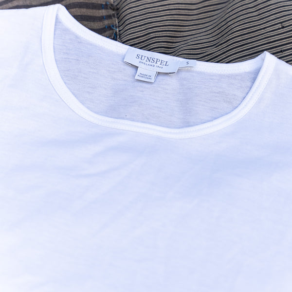 Sunspel Superfine Cotton T-Shirt - White
