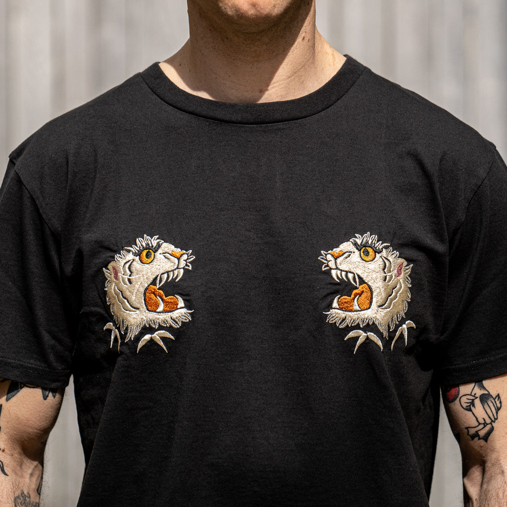 Tailor Toyo Roaring Tiger Sukajan T-Shirt – Black