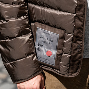 Ten C Basic Down Liner - Brown/Olive