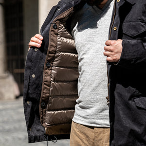 Ten C Basic Down Liner - Brown/Olive