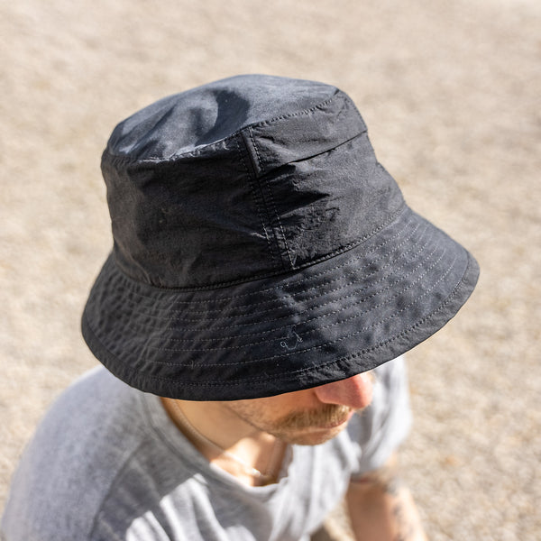 Ten C 10oz OJJ Garment Dyed Tactel Nylon Bucket Hat - Black
