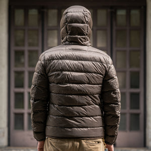Ten C Hooded Down Liner - Brown/Olive