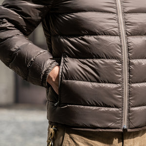 Ten C Hooded Down Liner - Brown/Olive