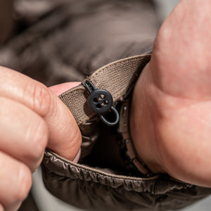 Ten C Hooded Down Liner - Brown/Olive