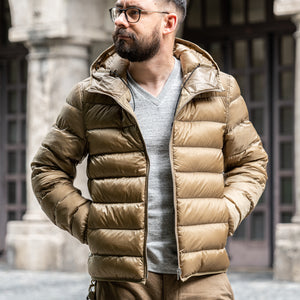 Ten C Hooded Down Liner - Light Khaki