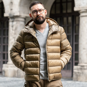 Ten C Hooded Down Liner - Light Khaki