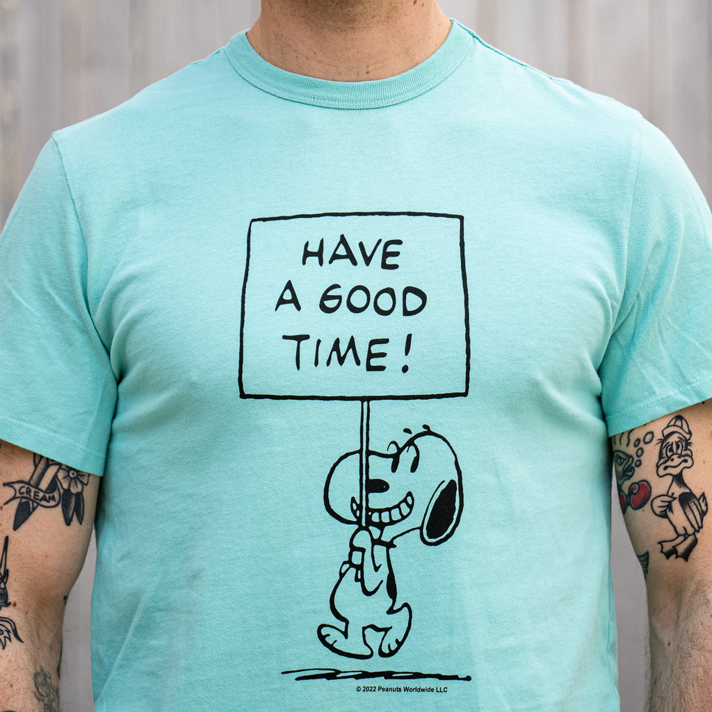 TSPTR “Have a good time” Snoopy T-Shirt – Turquoise