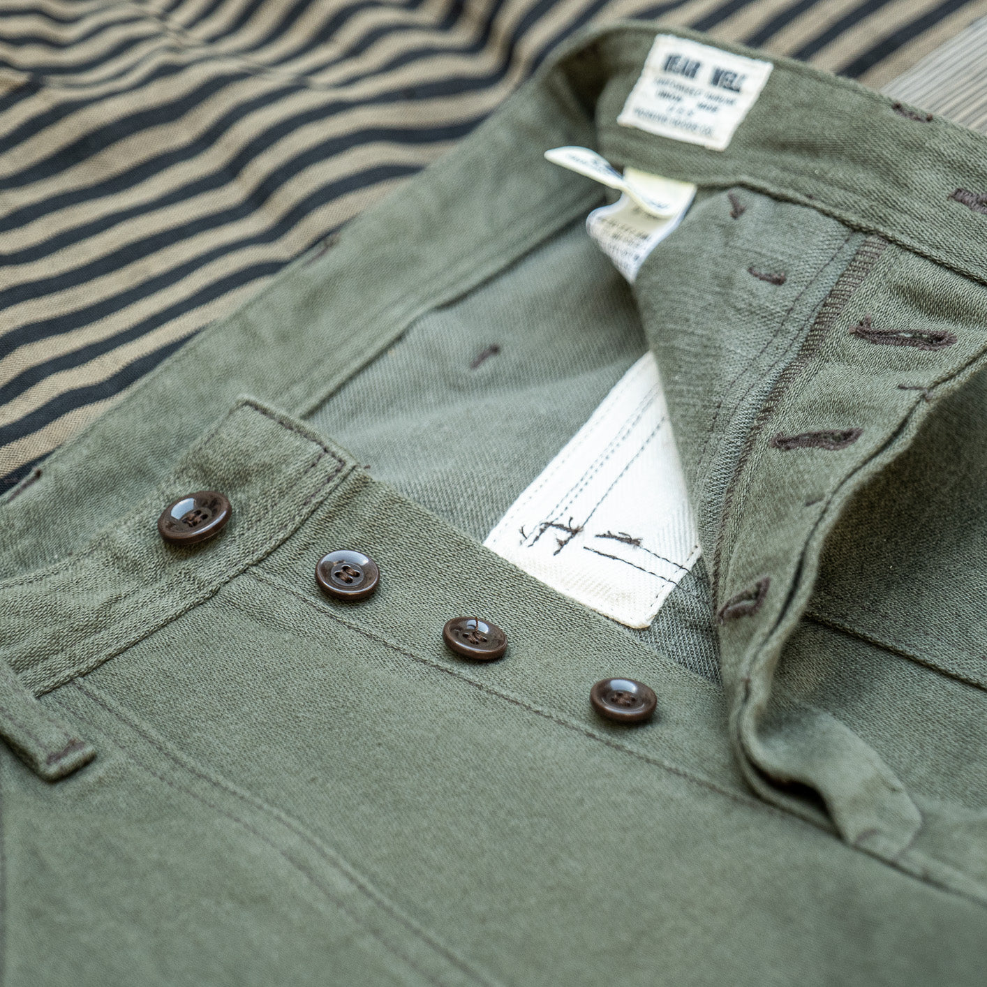 Japan Blue Modern Military Baker Pants – Olive