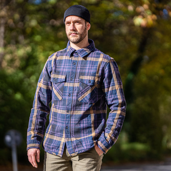UES 15,5oz Extra Heavy Selvedge Flannel – Navy