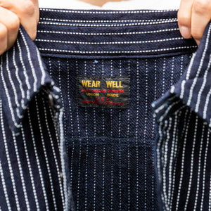 UES 14,5oz Heavy Selvedge Flannel – Indigo Stripe