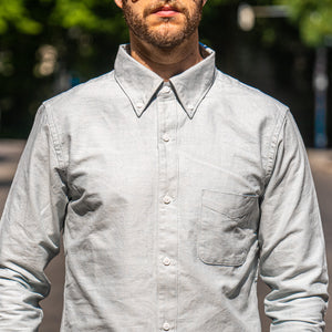 UES 8,6oz Button-Down Oxford Shirt – Light Indigo