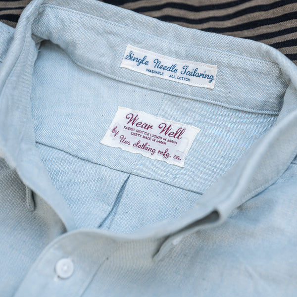 UES 8,6oz Button-Down Oxford Shirt – Light Indigo