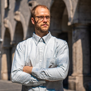 UES 8,6oz Button-Down Oxford Shirt – Light Indigo