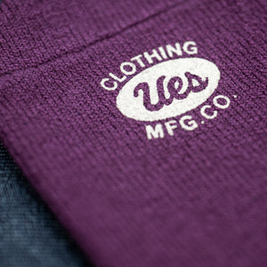 UES “Uneveness Yarn” 3-Ply Socks – Purple