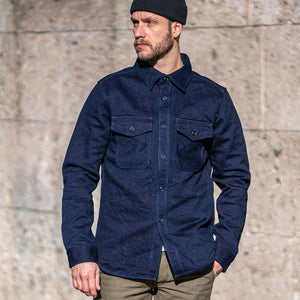 UES 15,5oz Extra Heavy Tricotine Work Shirt – Double Indigo