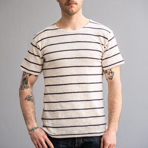 Warehouse Co. Lot 4087 Duck Digger Slub Stripe T-Shirt – Off-White